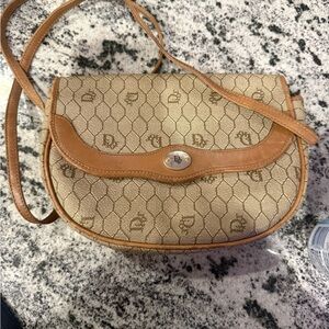 CHRISTIAN DIOR VINTAGE HONEY COMB BAG WITH STRAP